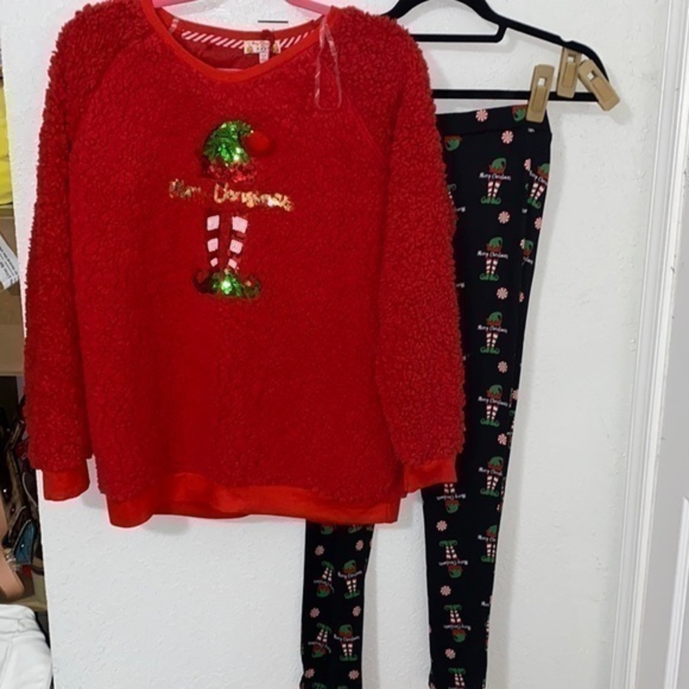 Poof Christmas pajama set